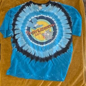 Liquid Blue Tie-Dye Itchy & Scratchy Shirt